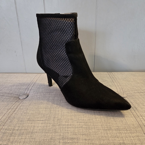 INC International Concepts Shoes - INC International Concepts Black Mesh Heeled Boots